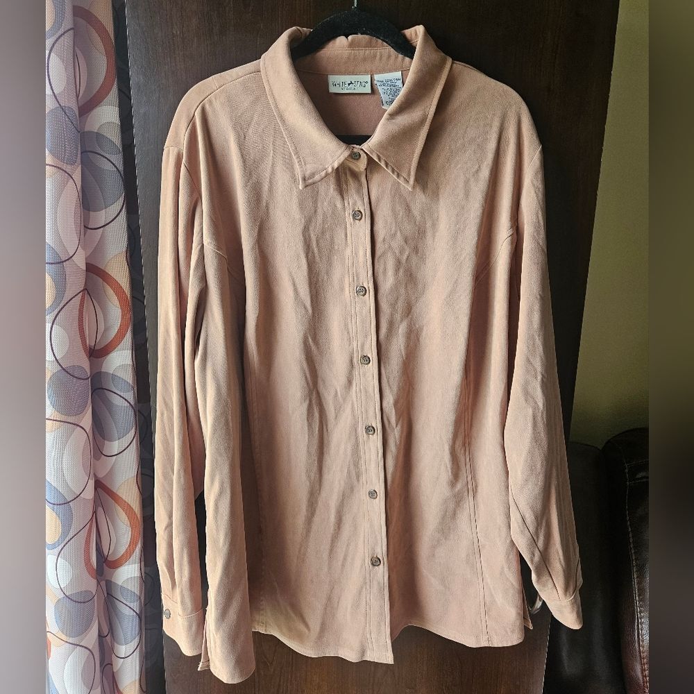 White Stag Light Brown Button Down Jacket Size 22W/24W